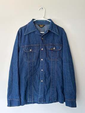 Vintage Lee Denim Shirt Jacket Made in USA Size M-L